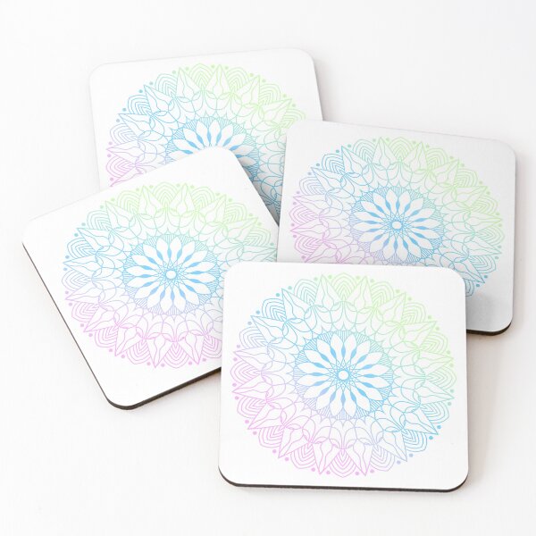 Item preview, A colorful madala on white designed and sold by tusklik.