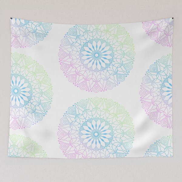 Item preview, A colorful madala on white designed and sold by tusklik.