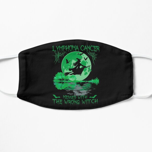 Messed With The Wrong Witch Lymphoma Awareness Flat Mask