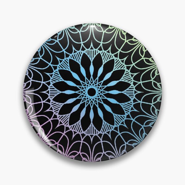 Item preview, A colorful madala on black designed and sold by tusklik.