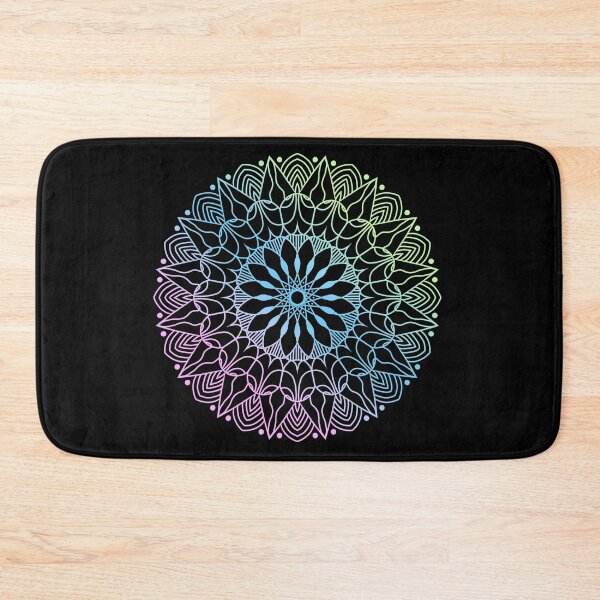 Item preview, A colorful madala on black designed and sold by tusklik.