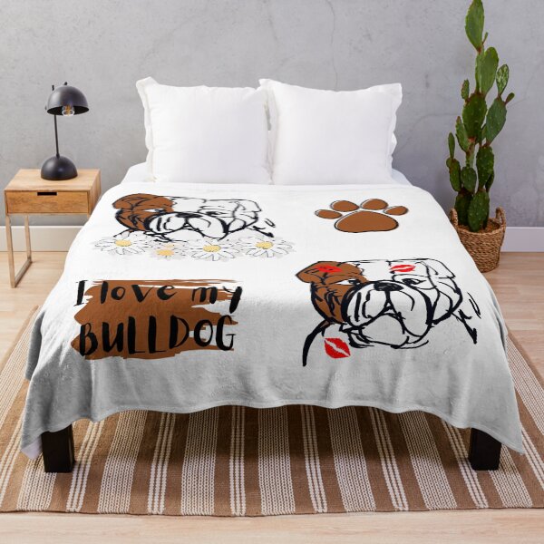 Item preview, English bulldog dog stickerpack designed and sold by NinaBetterNot.
