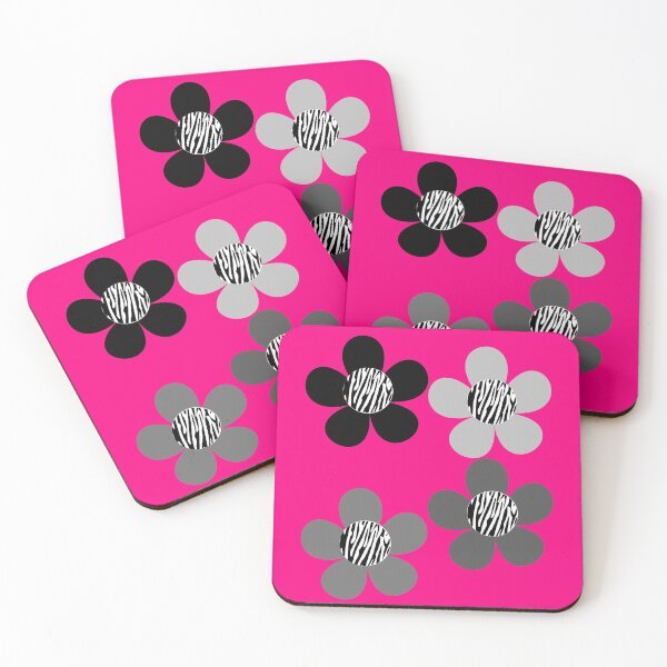 Item preview, Black and Grey Zebra Print Bib Flowers designed and sold by sunandsnowglobe.