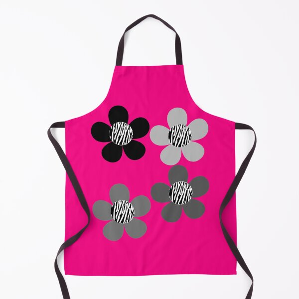Item preview, Black and Grey Zebra Print Bib Flowers designed and sold by sunandsnowglobe.