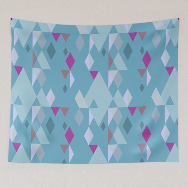 Item preview, Rhombuses on green-blue background, abstract seamless pattern designed and sold by Irina Ivanova.