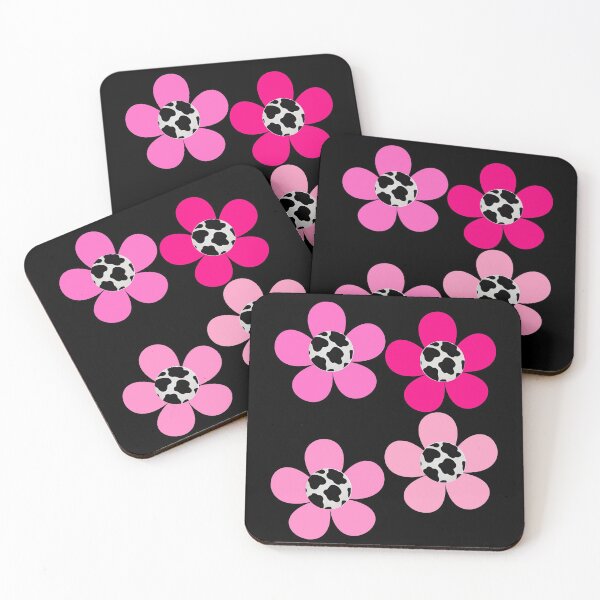 Item preview, Pink Cow Print Bib Flowers designed and sold by sunandsnowglobe.