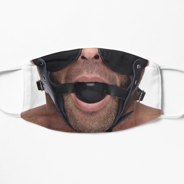 Ball Gag Face Male Gay Flat Mask