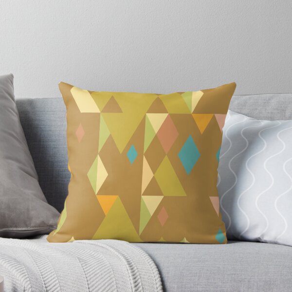 Item preview, Rhombuses on mustard yellow background, abstract seamless pattern designed and sold by Irina Ivanova.