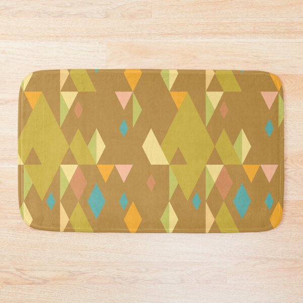 Item preview, Rhombuses on mustard yellow background, abstract seamless pattern designed and sold by Irina Ivanova.