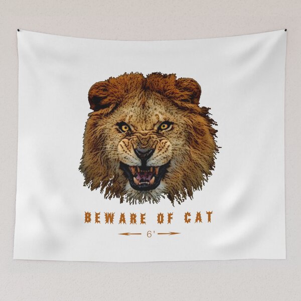Item preview, Beware Of Cat 6 Feet  designed and sold by CreativeBlue.