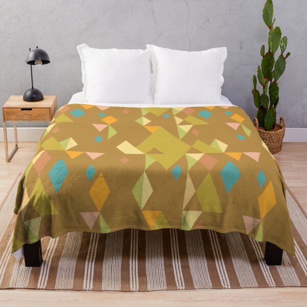 Item preview, Rhombuses on mustard yellow background, abstract seamless pattern designed and sold by Irina Ivanova.