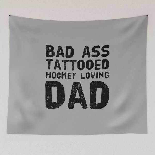 Item preview, Bad Ass Tattooed, hockey loving Dad designed and sold by PetitePeche.