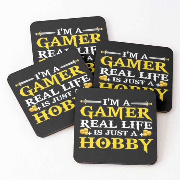 Item preview, I'm a gamer real life is just a hobby designed and sold by Swirlstache.