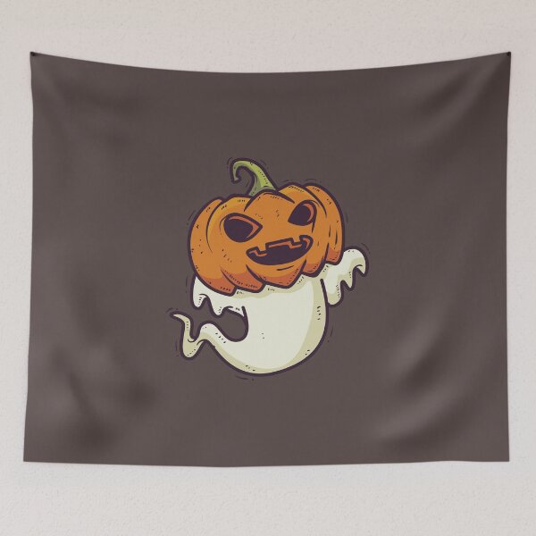 Item preview, Spooky Pumpkin Eating Ghost designed and sold by ZodesignArt.