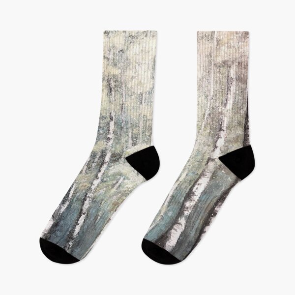 Item preview, Idyllic Birches forest watercolor painting bleu designed and sold by GittaG74.
