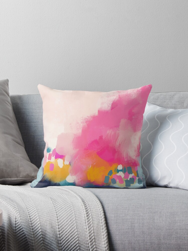 Pink and best sale blue decorative pillows