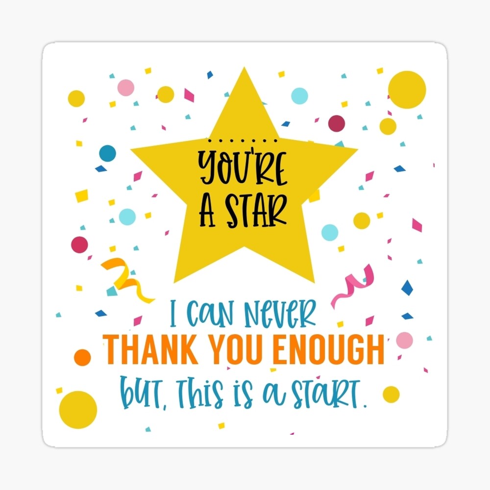 Thanks You're A Star Card – Boomf