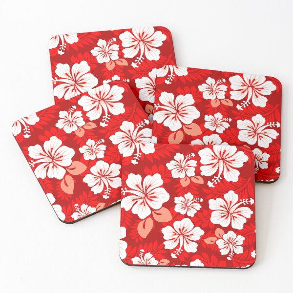 Item preview, Hawaiian Aloha Shirt Pattern — Red designed and sold by staticnoise.