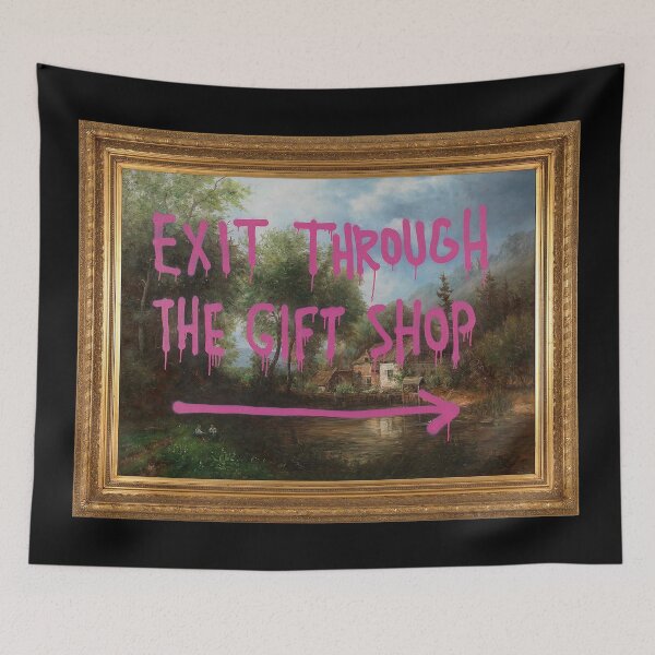 Item preview, Banksy vandal ruined painting in picture frame exit through the gift shop designed and sold by WE-ARE-BANKSY.