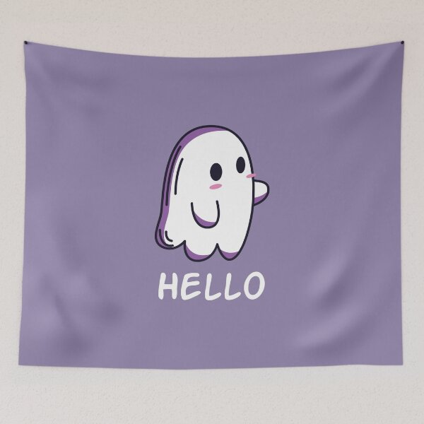 Item preview, Hello - Friendly Halloween Ghost designed and sold by ZodesignArt.