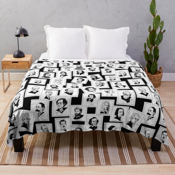 Item preview, Pattern from stamps with 30 great composers (black&white version) designed and sold by Irina Ivanova.