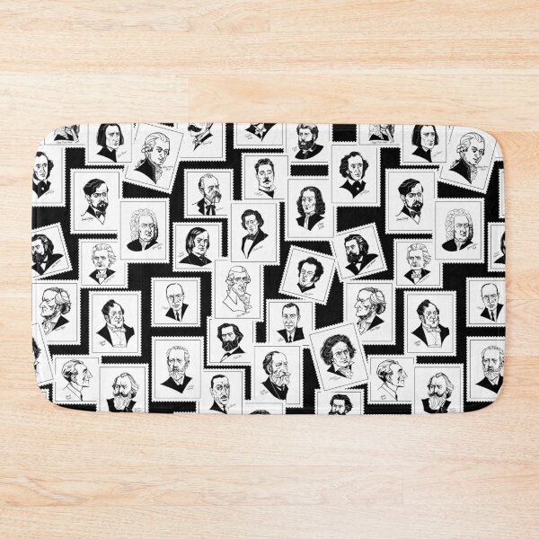 Item preview, Pattern from stamps with 30 great composers (black&white version) designed and sold by Irina Ivanova.