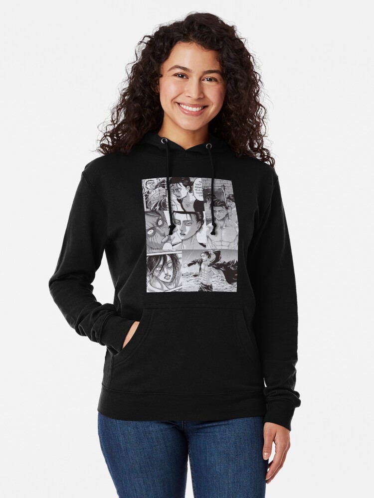 Alternate view of Eren Yeager, Attack on Titan Lightweight Hoodie
