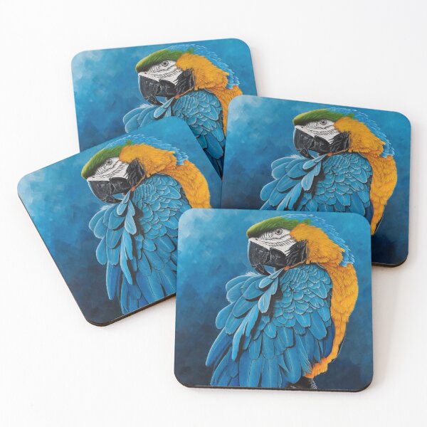 Item preview, Blue and gold Macaw portrait designed and sold by Debra Dickson.