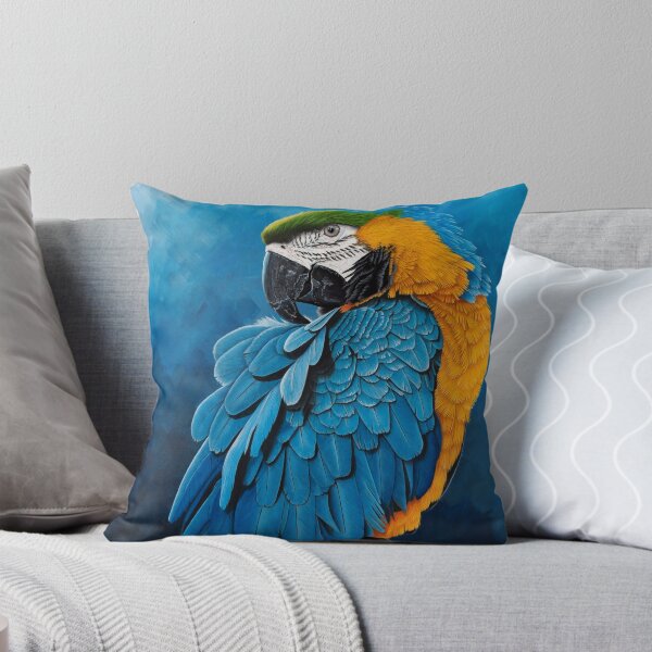 Item preview, Blue and gold Macaw portrait designed and sold by Debra Dickson.