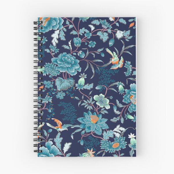 Item preview, Oriental Elegant Birds and Flowers Blue Pattern designed and sold by BluePlanet.
