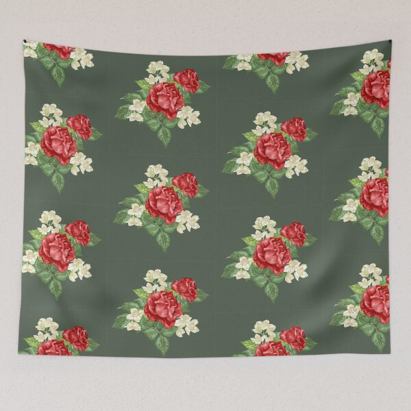 Item preview, Vintage style decor with jasmine flowers and roses designed and sold by Yulia Fushtey.