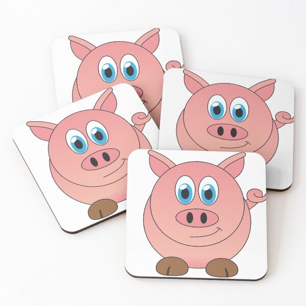 Item preview, Cute cartoon pig in pink designed and sold by Pano1980.