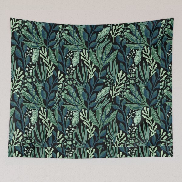 Item preview, Leafy Pattern with Black Background designed and sold by Ashstone23.