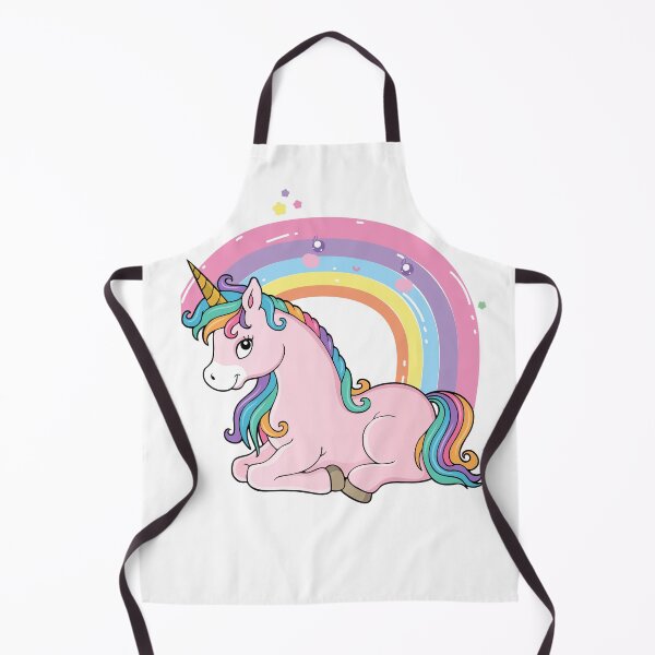 Item preview, Unicorn, sitting in front of a rainbow - some of our favourite things. Pretty, colourful illustration designed and sold by JellyBeenzz.