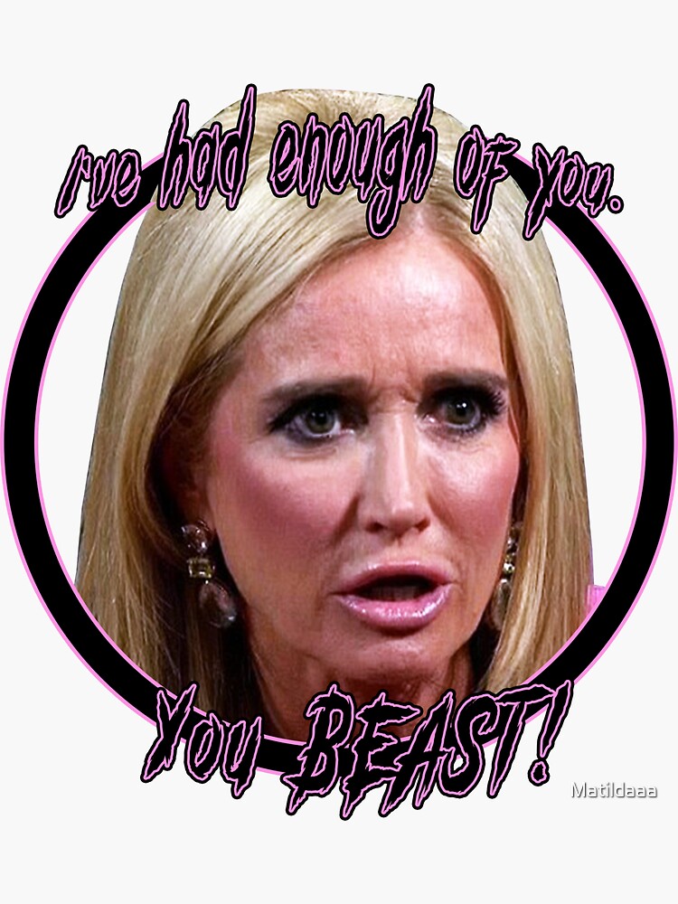 Thumbnail 3 of 3, Sticker, Kim Richards - You Beast! designed and sold by Matildaaa.
