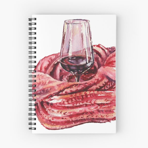 Item preview, Autumn set red wine glass and scaf designed and sold by Zavyalova-art.