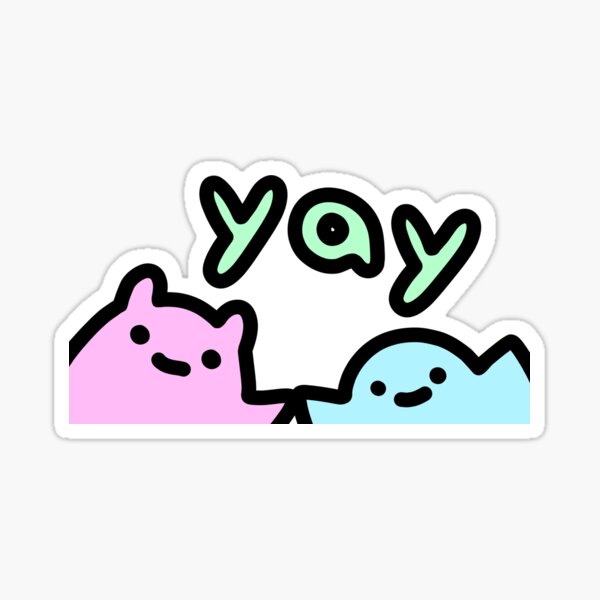 SLIME CAT AND FRIENDS: Yay Sticker