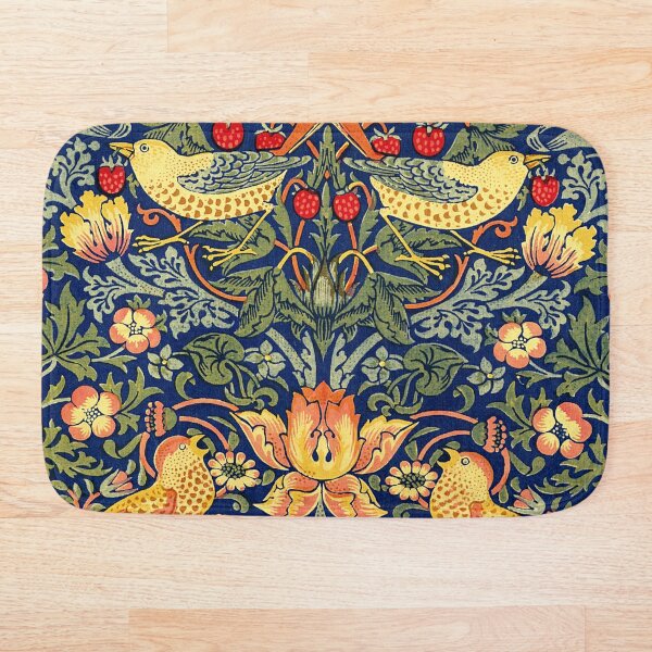 William Morris - Strawberry Thief Bath Mat
