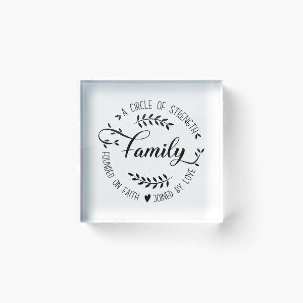 Item preview, Family. A circle of strength founded on faith joined by love designed and sold by mintandbeer.
