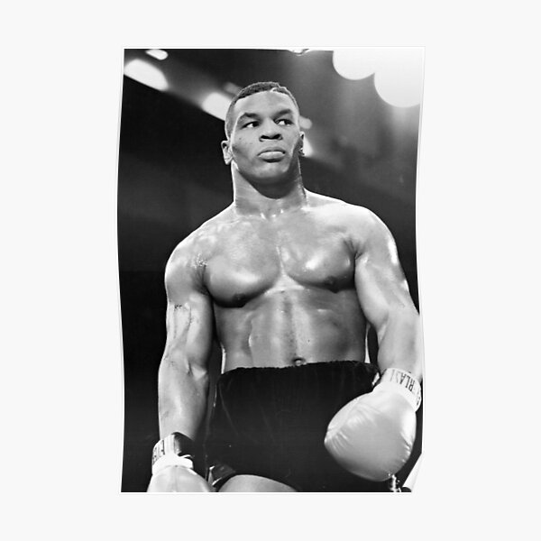 Photo emblématique du jeune Mike Tyson Poster