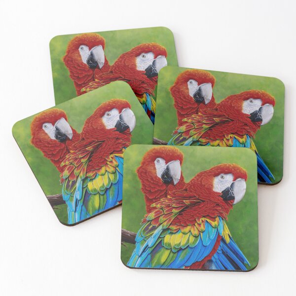 Item preview, Scarlet macaws portrait designed and sold by Debra Dickson.