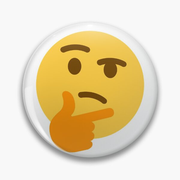 Item preview, Thinking Face Emoji Funny Meme designed and sold by quackynaut.