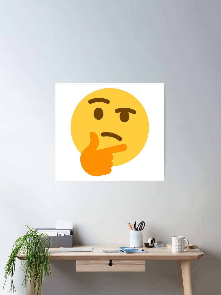 Thinking Face Emoji Funny Meme | Postcard