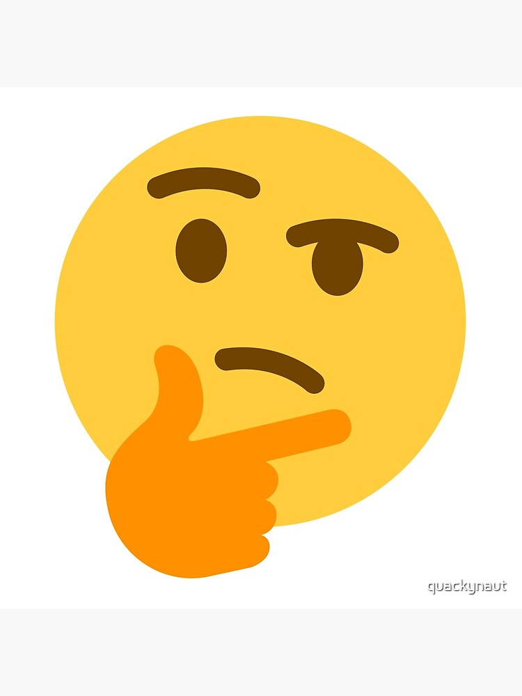 Thinking Face Emoji Funny Meme | Art Board Print