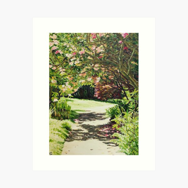 Under the rhododendron Art Print