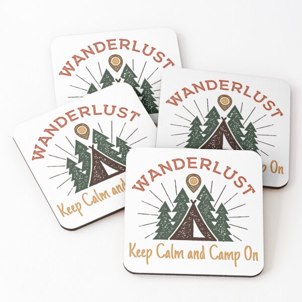 Item preview, Keep Calm And Camp On - Wanderlust - Camping - Outdoors designed and sold by EllieBeanPrints.