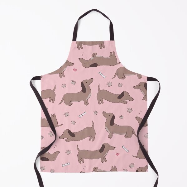 Item preview, Light Pink Dachshund Dog Paws Bones Pattern designed and sold by lucypooki.