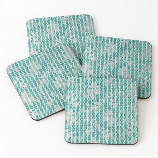 Item preview, Retro Teal and Silver Pattern  designed and sold by hellcom.