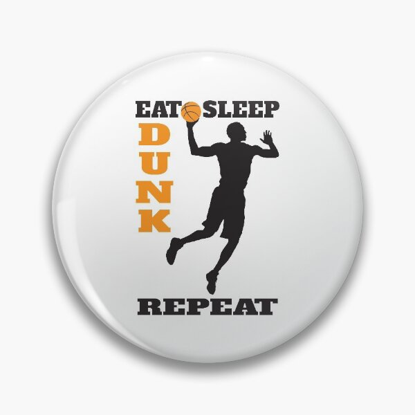 Item preview, Eat Sleep Dunk Repeat, With Silhouette Of Basketball Player Slam Dunking designed and sold by 4AllTimes.