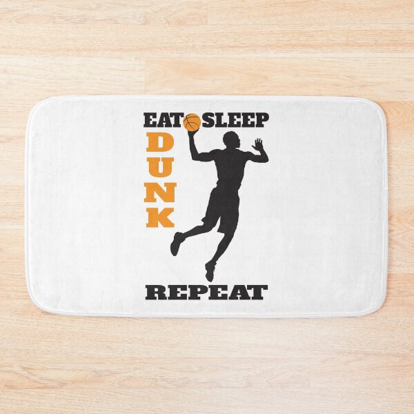 Item preview, Eat Sleep Dunk Repeat, With Silhouette Of Basketball Player Slam Dunking designed and sold by 4AllTimes.